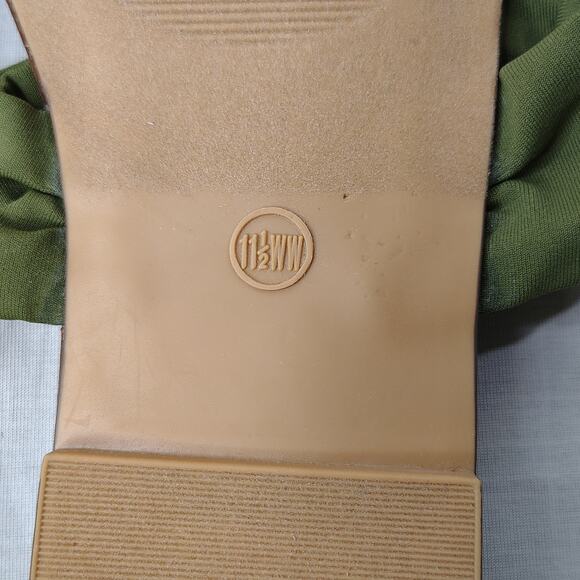 Torrid Fabric T-Strap Sandals Extra Wide Women's Size 11.5WW Dark Green - Picture 7 of 7